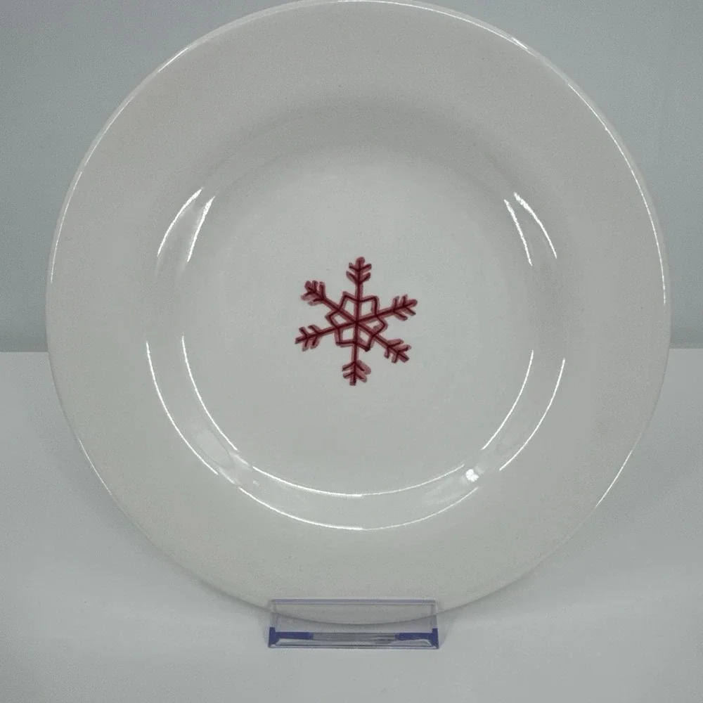 Pottery Barn KEEPSAKE SNOWFLAKE Desert Plate‎ ~ 8.25